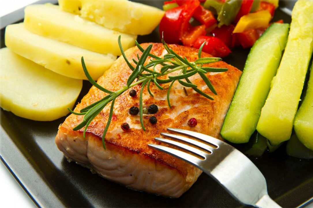 Vegetables and fish treat gastritis